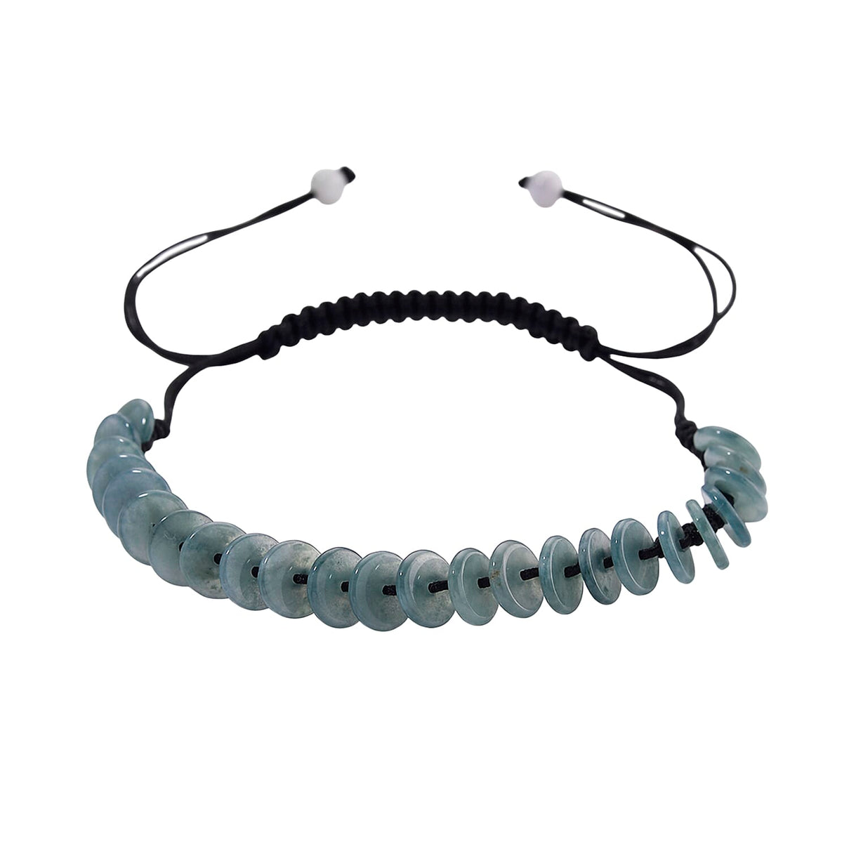 Olmec Natural Jadeite Cord Bracelet (Size 6.5 to 9.5) 27.50 Ct. 8194697 0