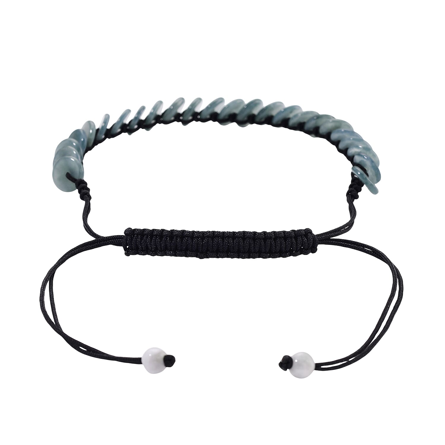 Olmec Natural Jadeite Cord Bracelet (Size 6.5 to 9.5) 27.50 Ct. 8194697 4