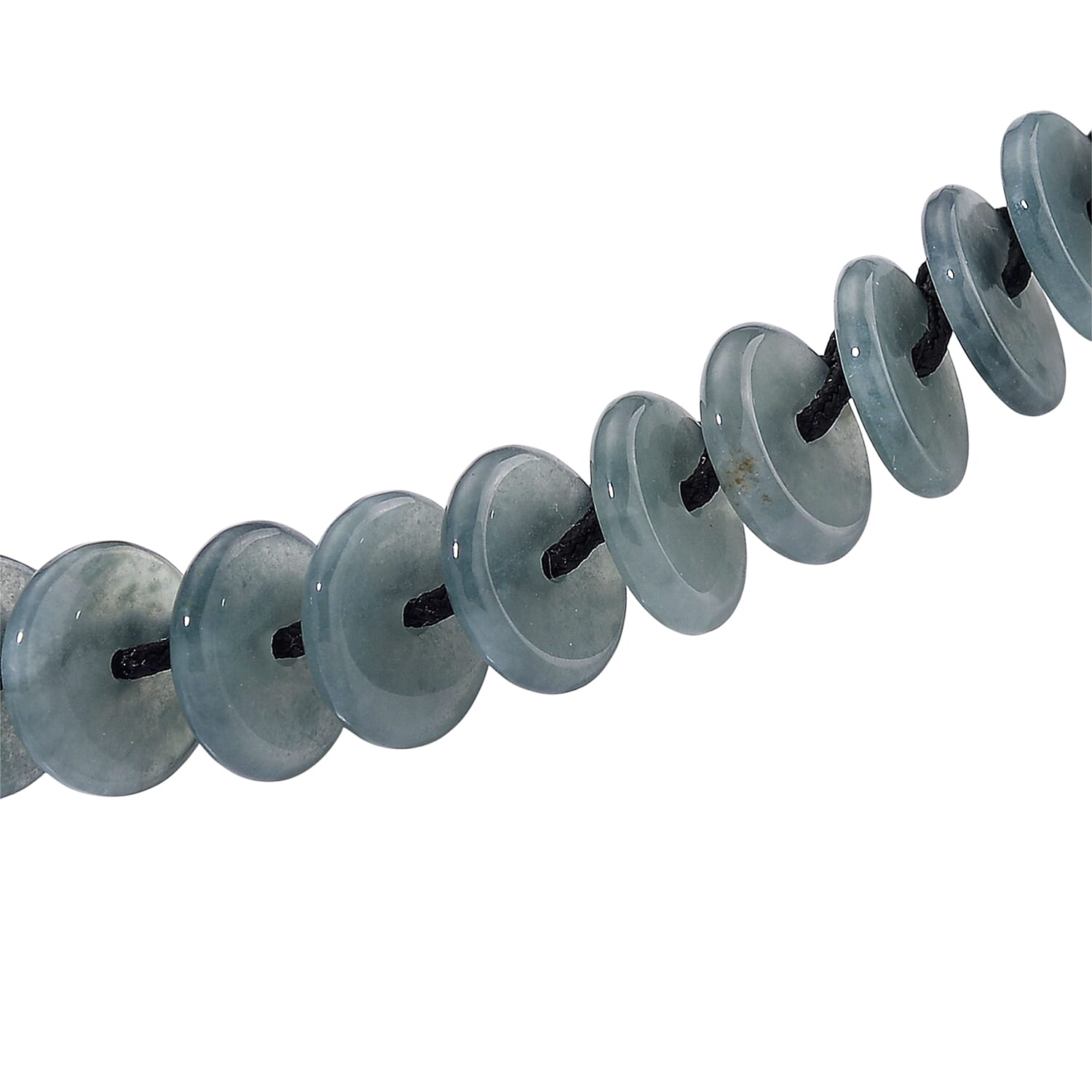 Olmec Natural Jadeite Cord Bracelet (Size 6.5 to 9.5) 27.50 Ct. 8194697 5