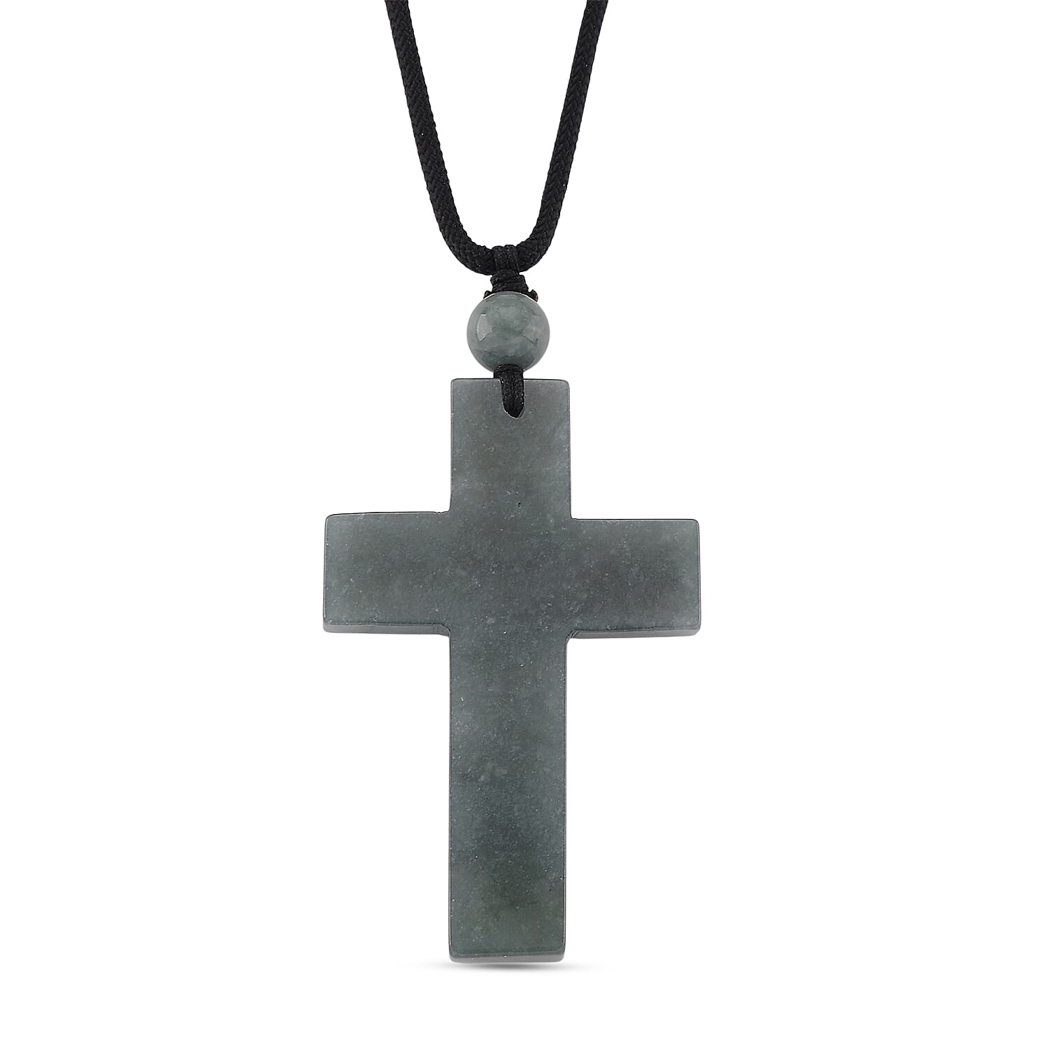 Olmec Jadeite Cross Necklace (Size 30 Adjustable) 85.00 Ct. 8181426 0