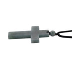 Natural Type A Jadeite Cross Pendant Necklace (Size 30) with Adjustable Thread 85.00 Ct.