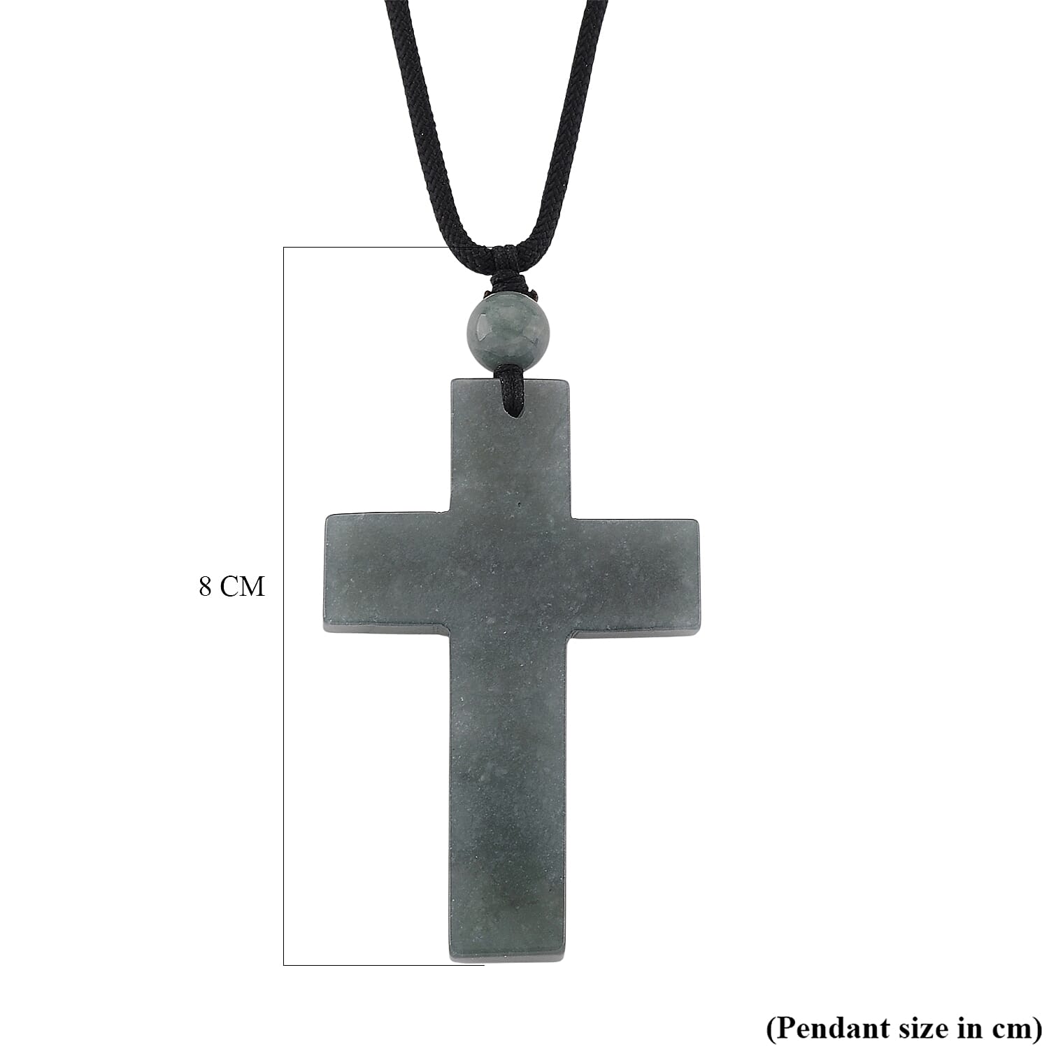 Olmec Jadeite Cross Necklace (Size 30 Adjustable) 85.00 Ct. 8181426 4