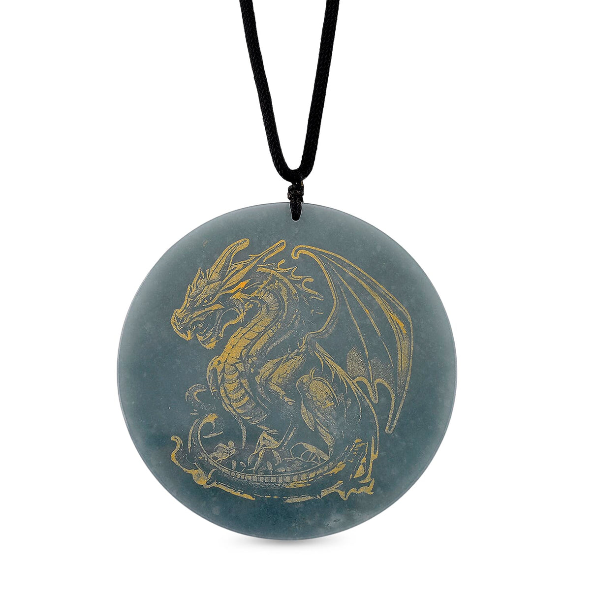 Olmec Jadeite Stone Dragon Necklace (Size 28 Adjustable) 180.00 Ct. 8192847 7