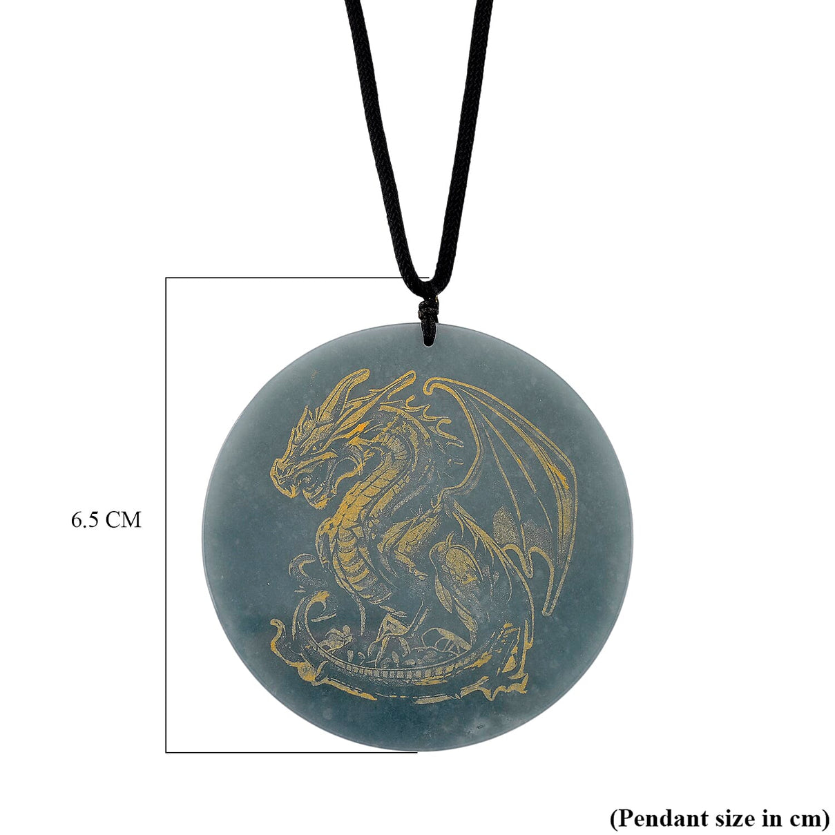 Olmec Jadeite Stone Dragon Necklace (Size 28 Adjustable) 180.00 Ct. 8192847 12