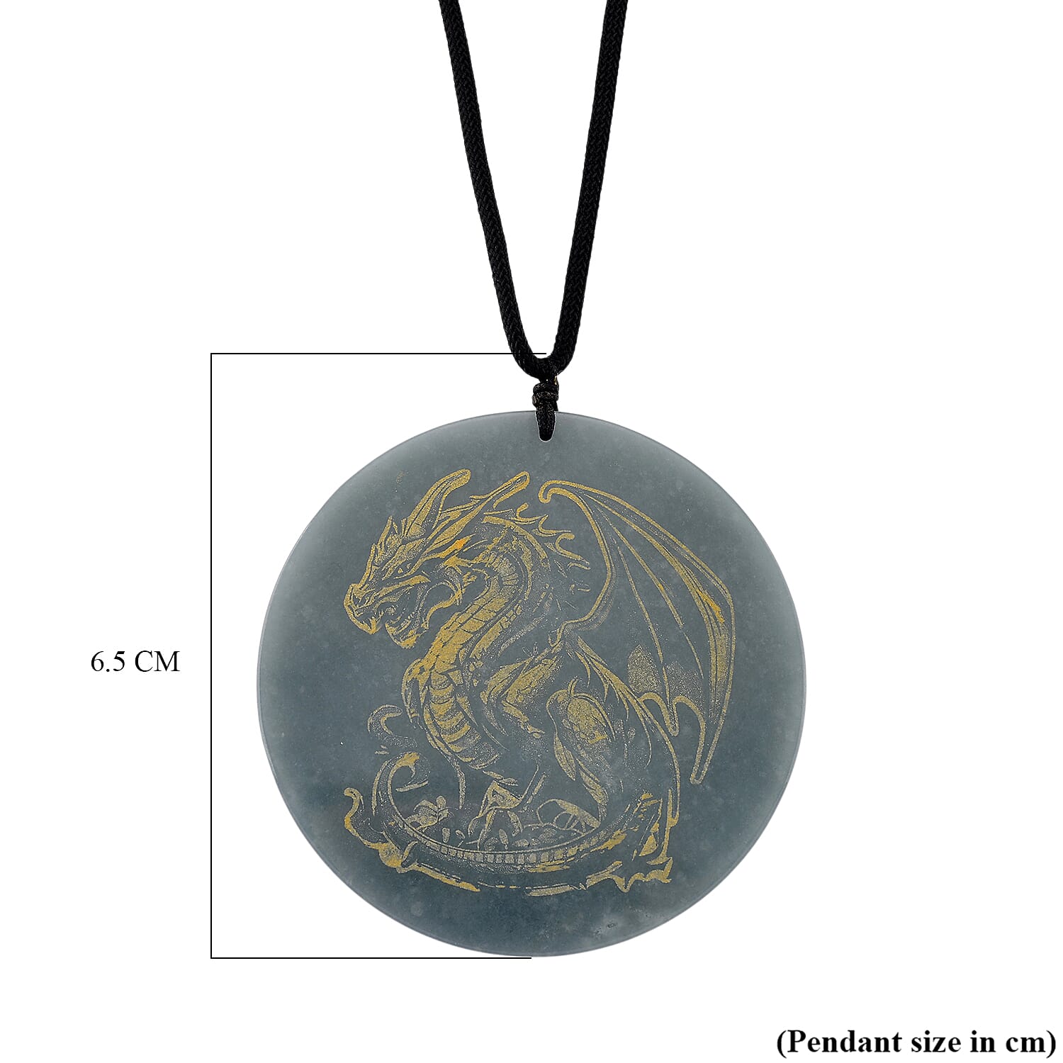 Olmec Jadeite Stone Dragon Necklace (Size 28 Adjustable) 180.00 Ct. 8192847 12