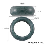 Very Rare- Guatemala Natural Type A Olmec Blue Jadeite Ring 26 ct.