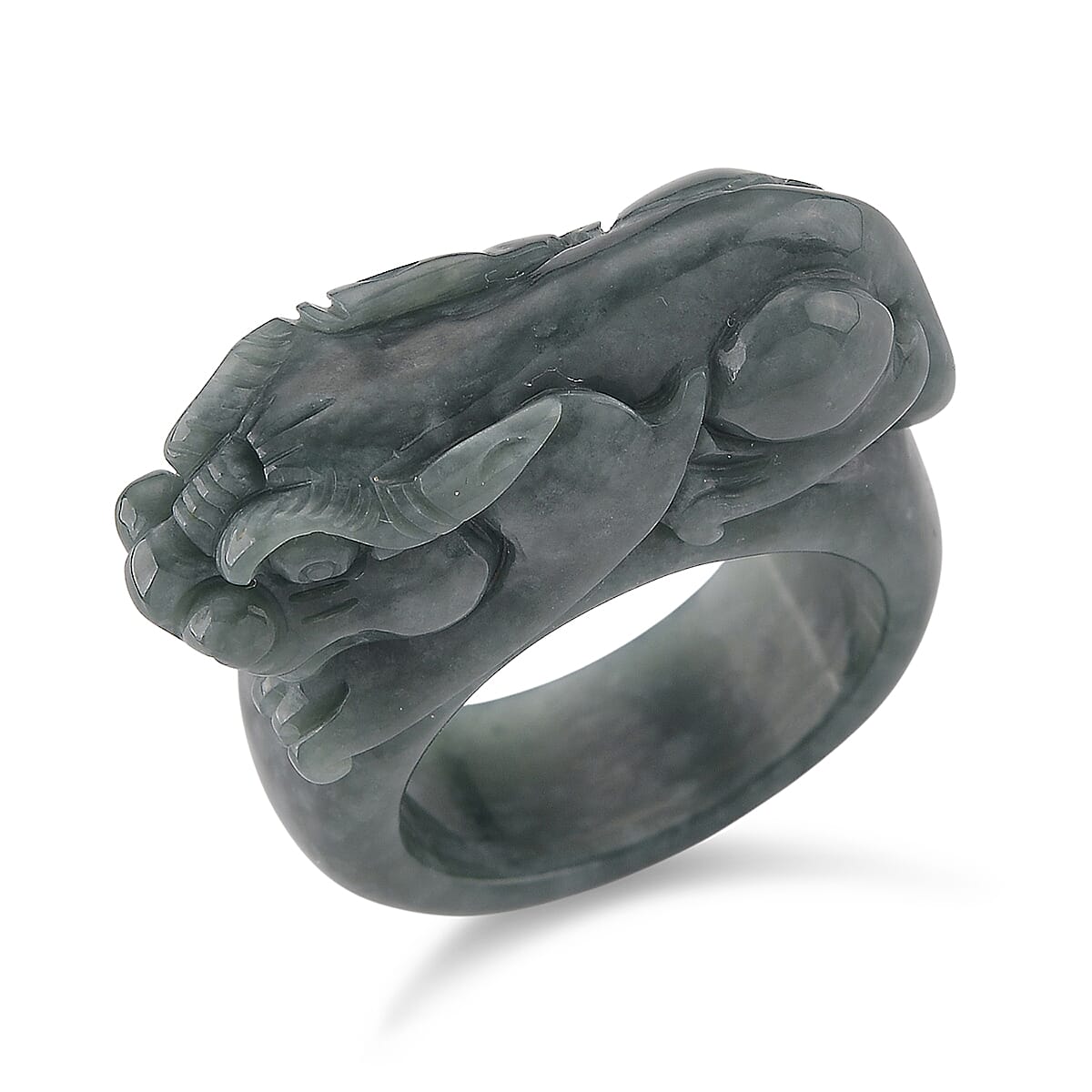 Olmec Jadeite Stone Pixiu Ring 90.00 Ct. 8206678 0