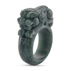 Natural Type A Jadeite Pixiu Ring 90.00 Ct.