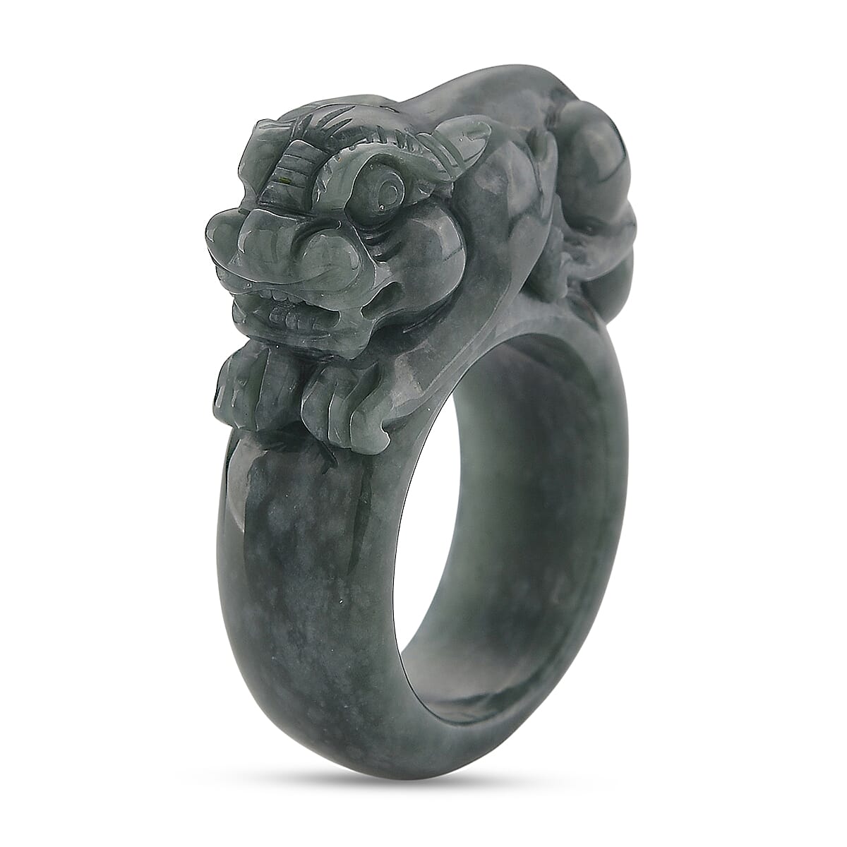 Olmec Jadeite Stone Pixiu Ring 90.00 Ct. 8206678 2