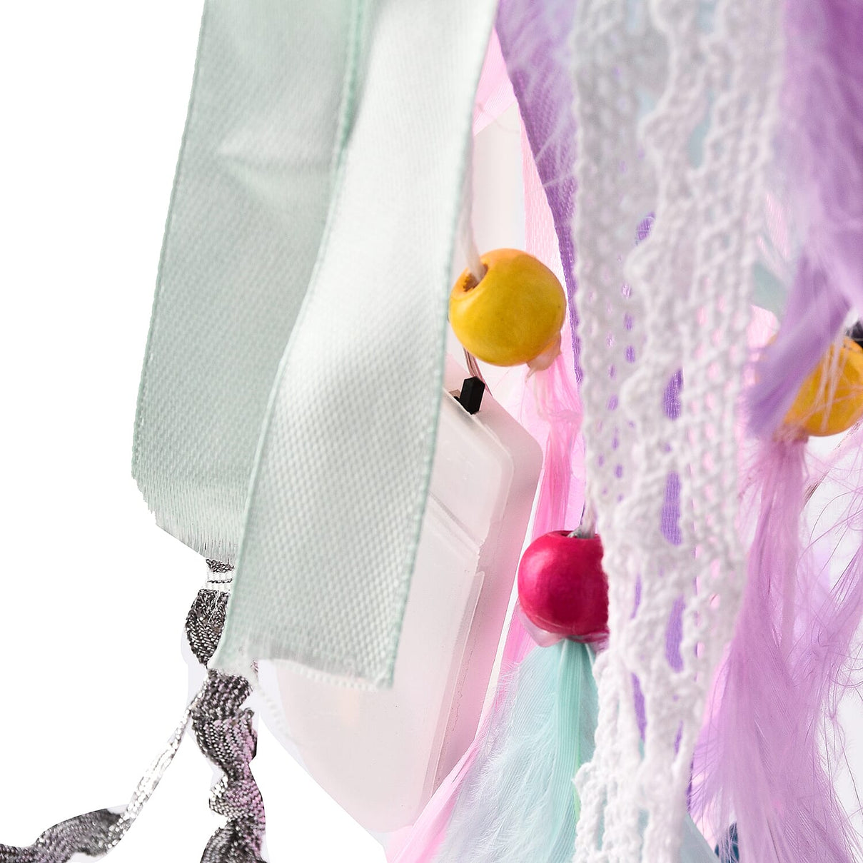 One Time Close Out Deal- Hanging Unicorn Face LED Dream Catcher 7022381 2