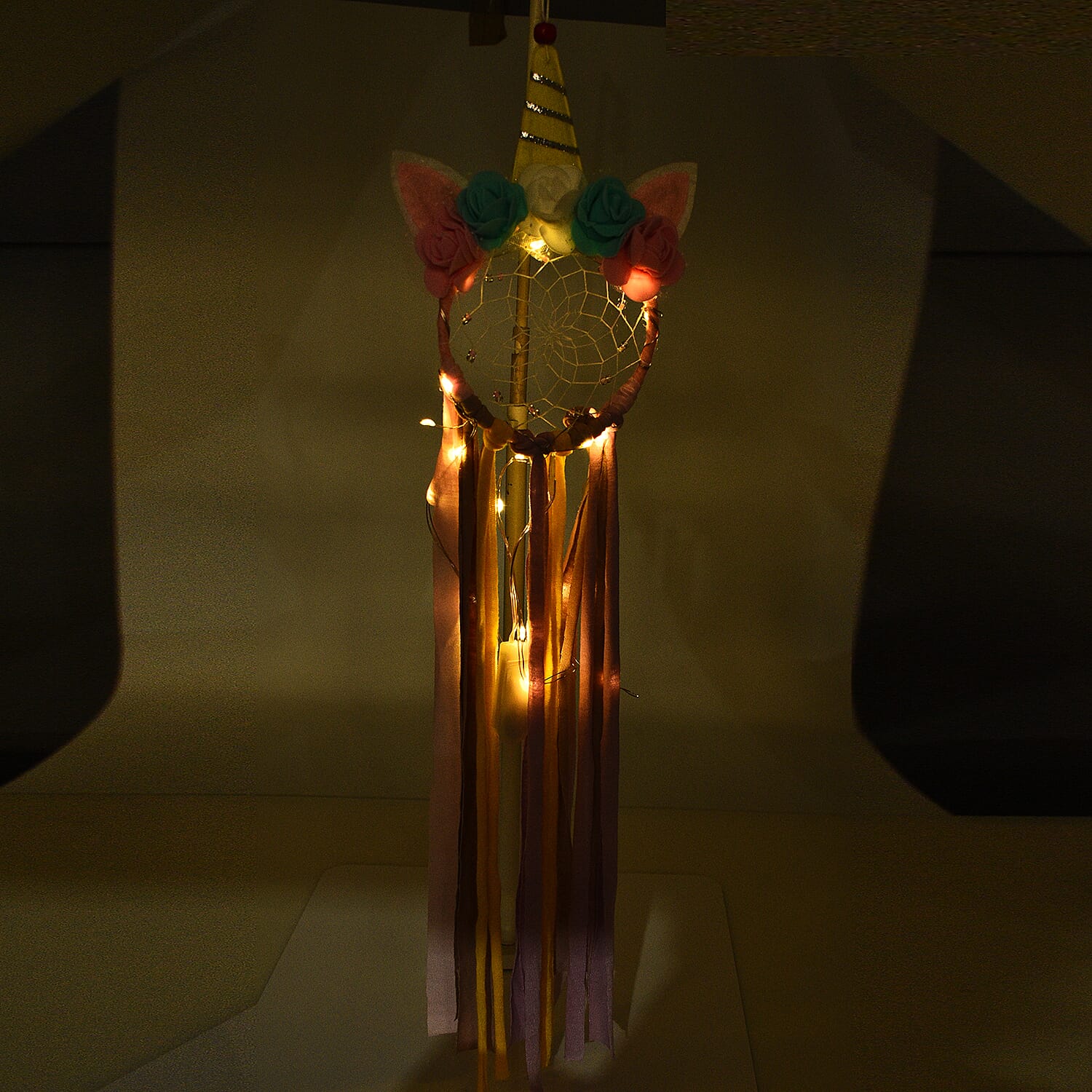 One Time Close Out Deal- Hanging Unicorn LED Dream Catcher 7022380 1