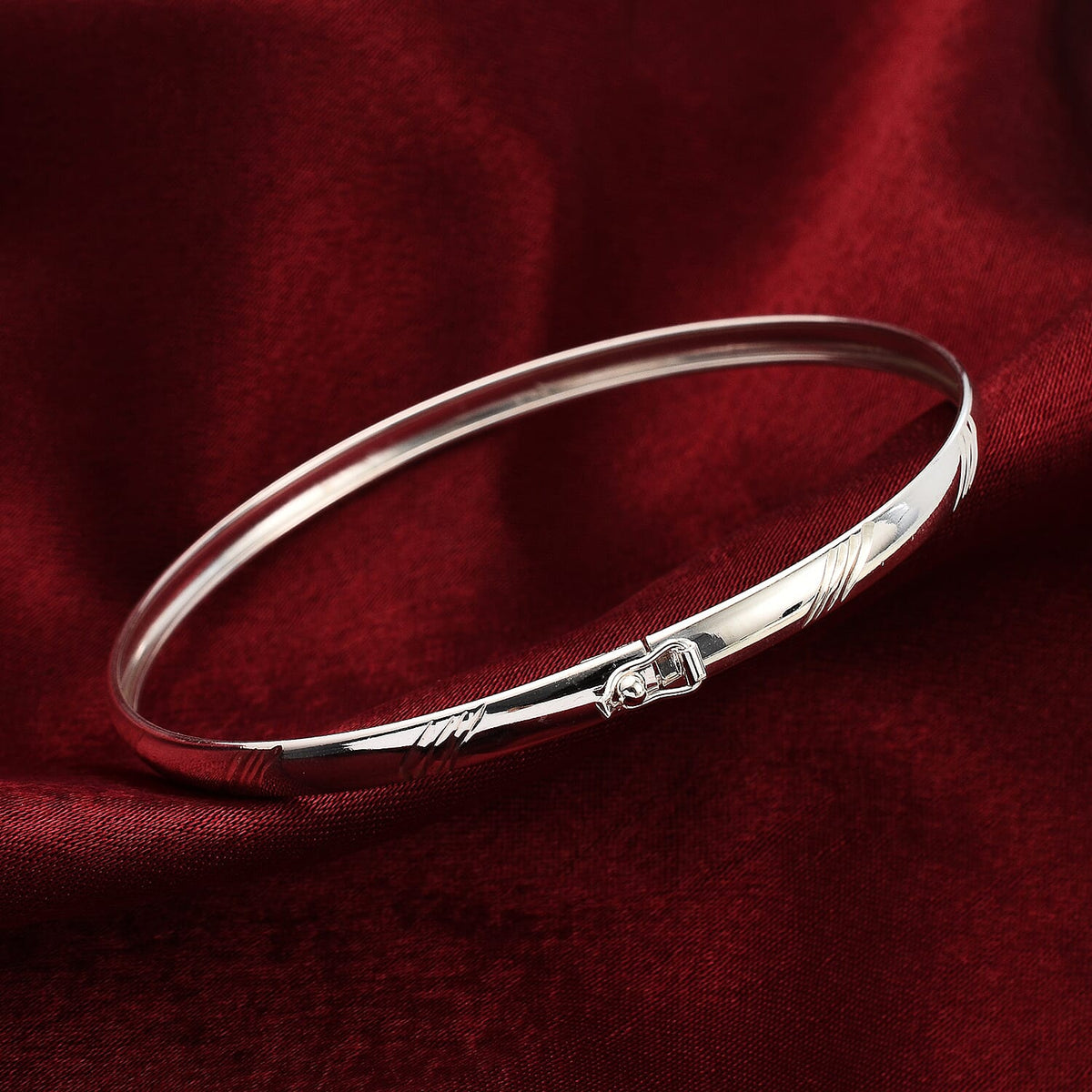 One Time Close Out Deal -  Sterling Silver Bangle (Size - 8) 7152797 1