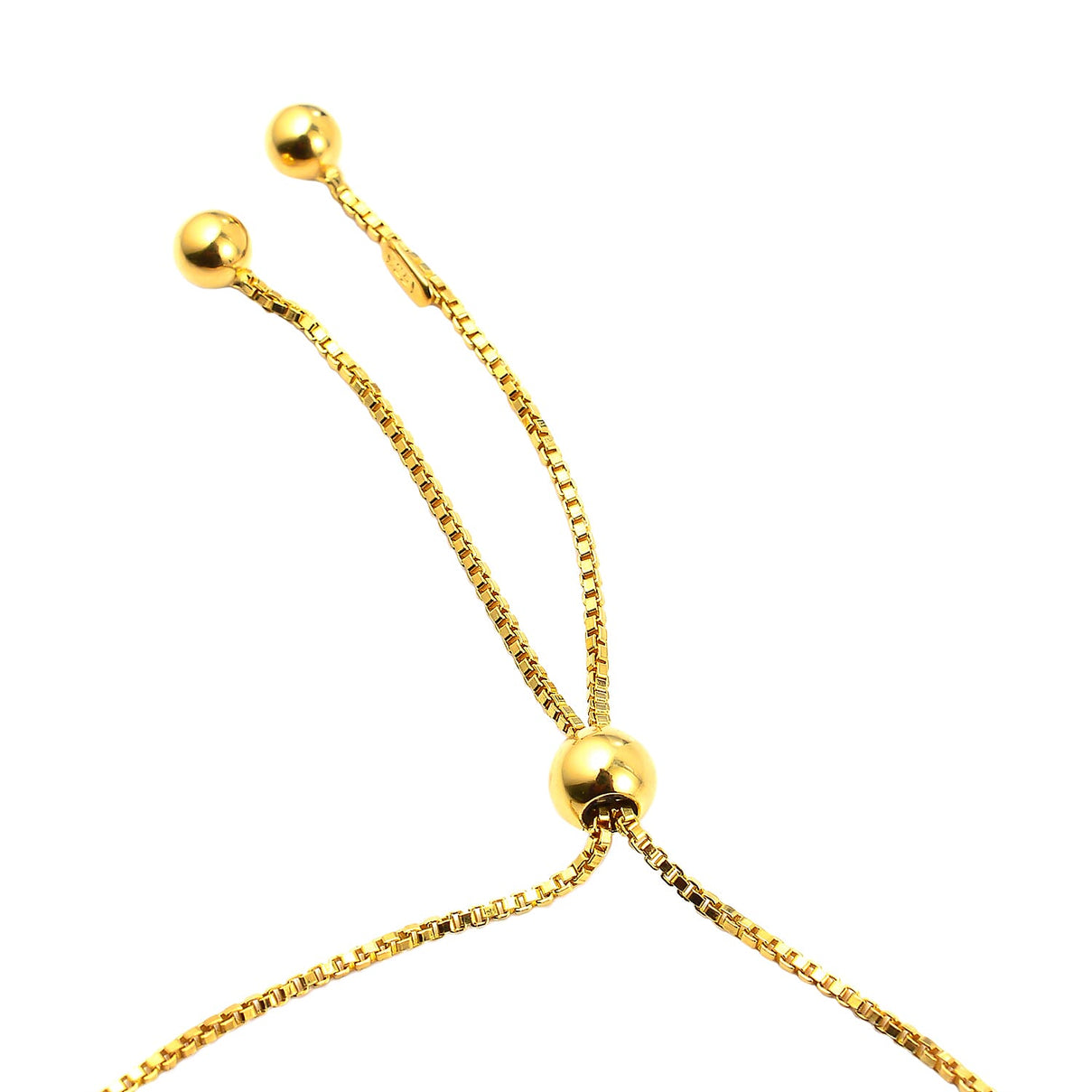 One Time Close Out Deal- Yellow Gold Overlay Sterling Silver Bracelet (Size - 8) Adjustable 7152803 3