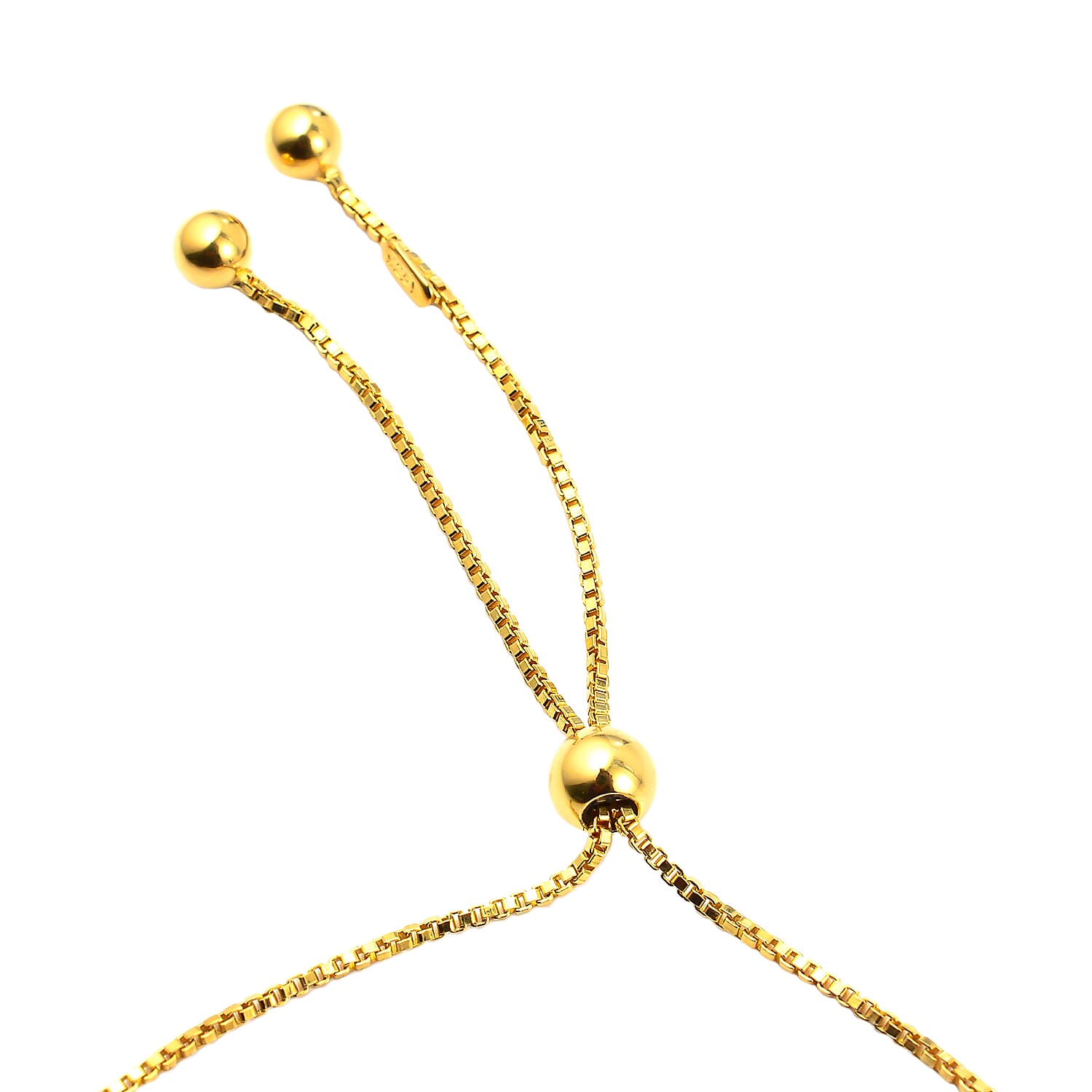 One Time Close Out Deal- Yellow Gold Overlay Sterling Silver Bracelet (Size - 8) Adjustable 7152803 3