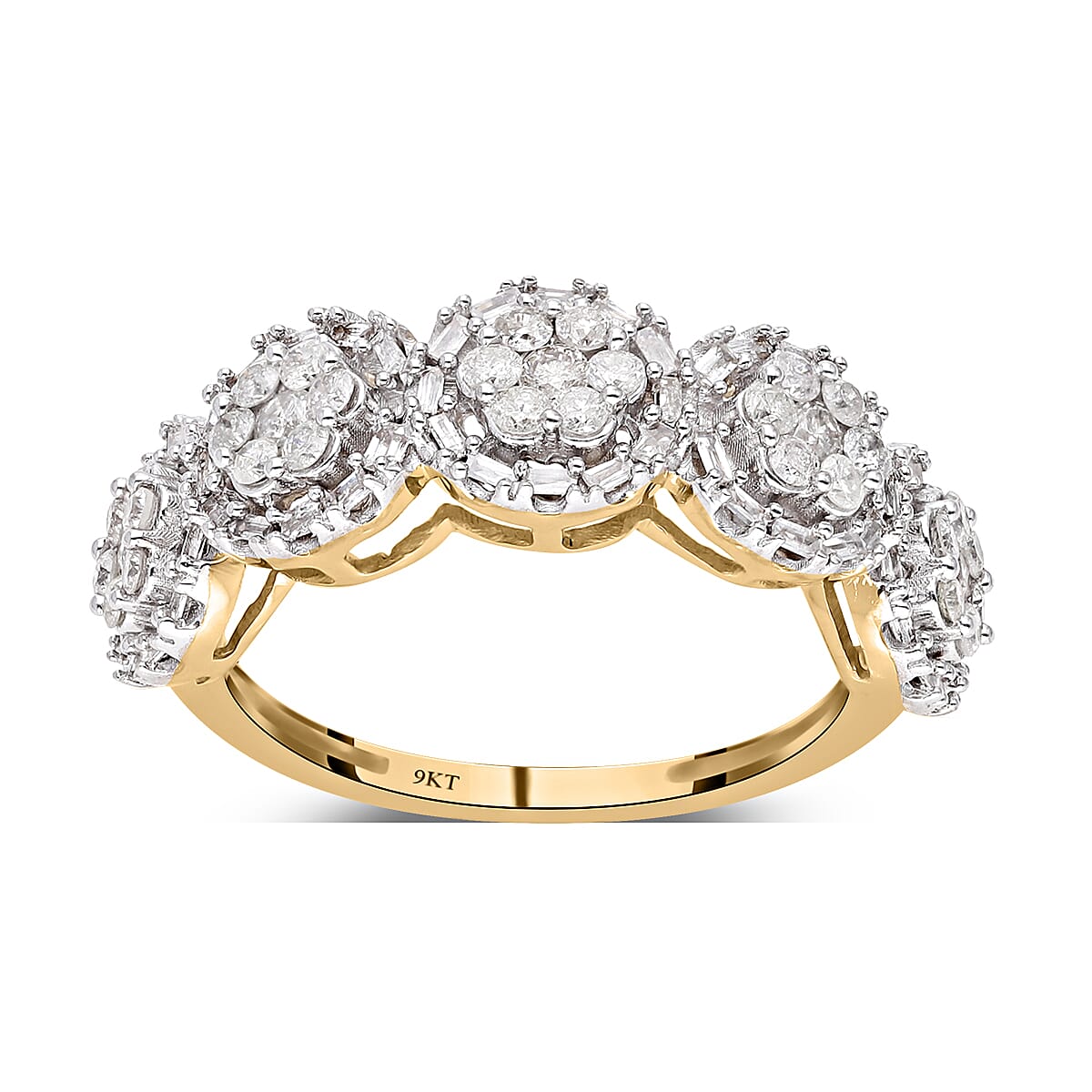 Close Out Deal - 9K Yellow Gold SGL Certified Diamond (I1-I2 -G-H) Ring 1.02 Ct 7077765 2