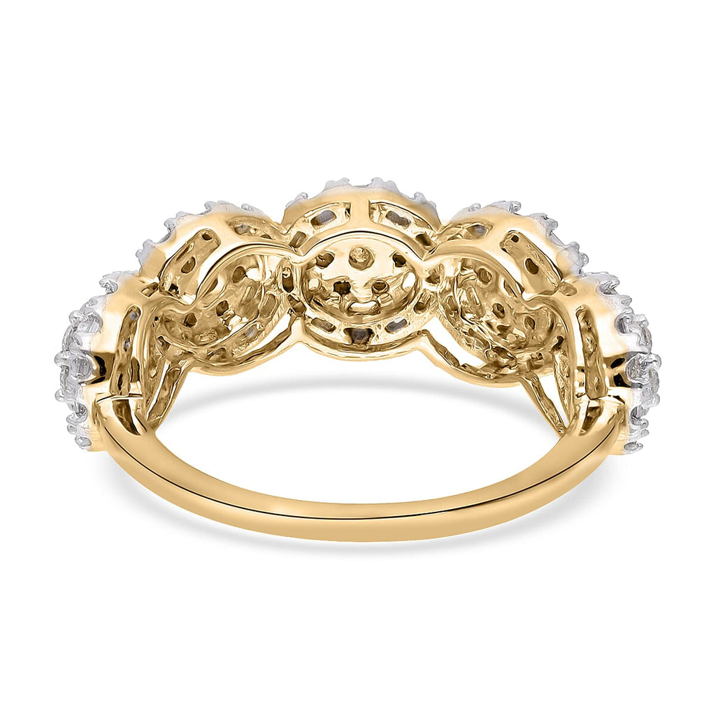 Close Out Deal - 9K Yellow Gold SGL Certified Diamond (I1-I2 -G-H) Ring 1.02 Ct