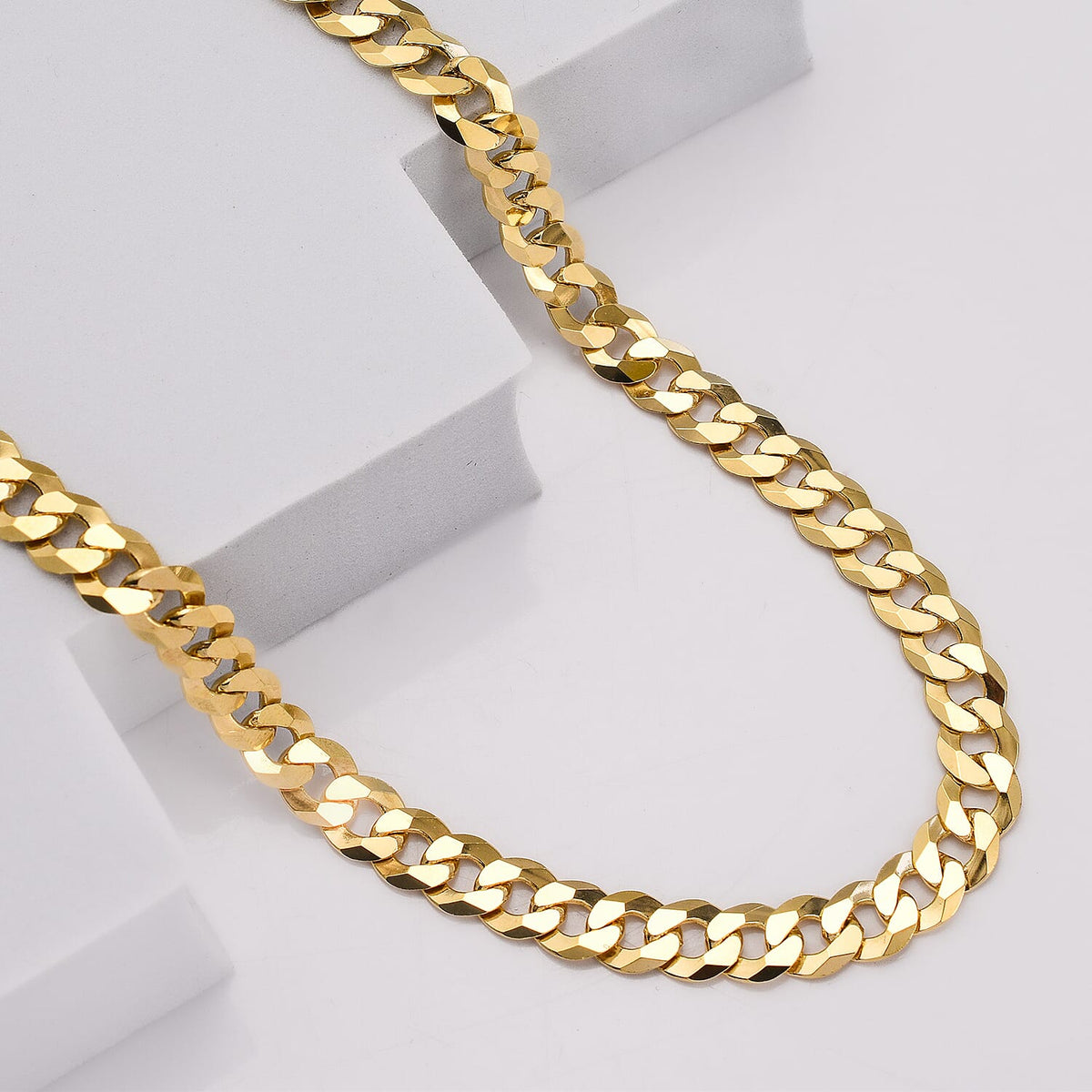 One Time Close Out Deal - Italian Made Yellow Gold Overlay Sterling Silver Curb Necklace (Size - 20), Silver Wt. 25.81 Gms 7385191 1