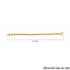 One Time Close Out - Gold Overlay Sterling Silver Broad Link Spiga Bracelet (Size - 7.5)