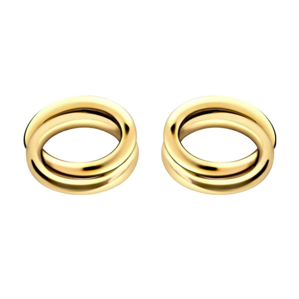 One Time Closeout -  9CT Double Oval Stud Earrings 7752379 0