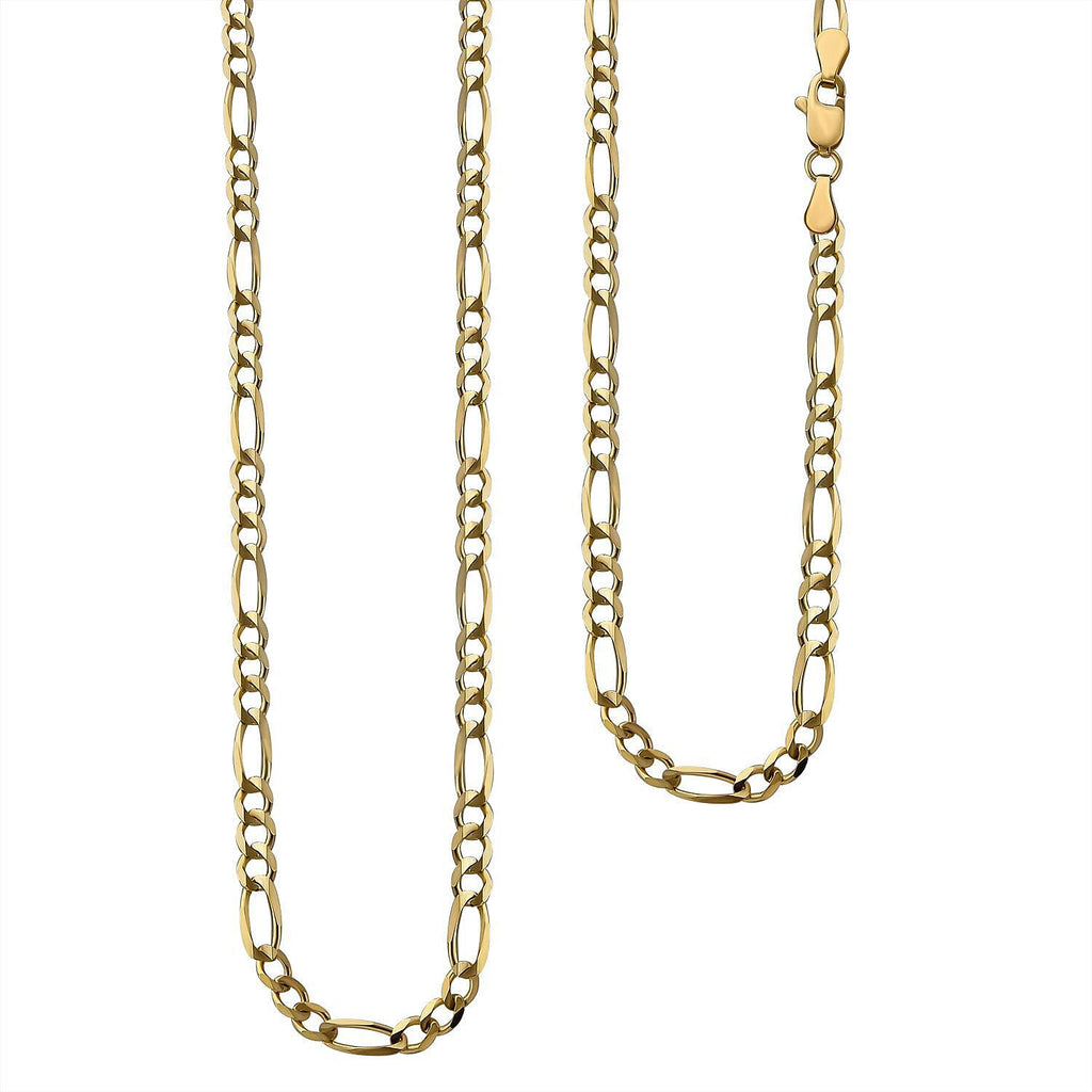One Time Closeout - 9K Yellow Gold Figaro Necklace (Size - 30), Gold Wt. 12.58 Gms.