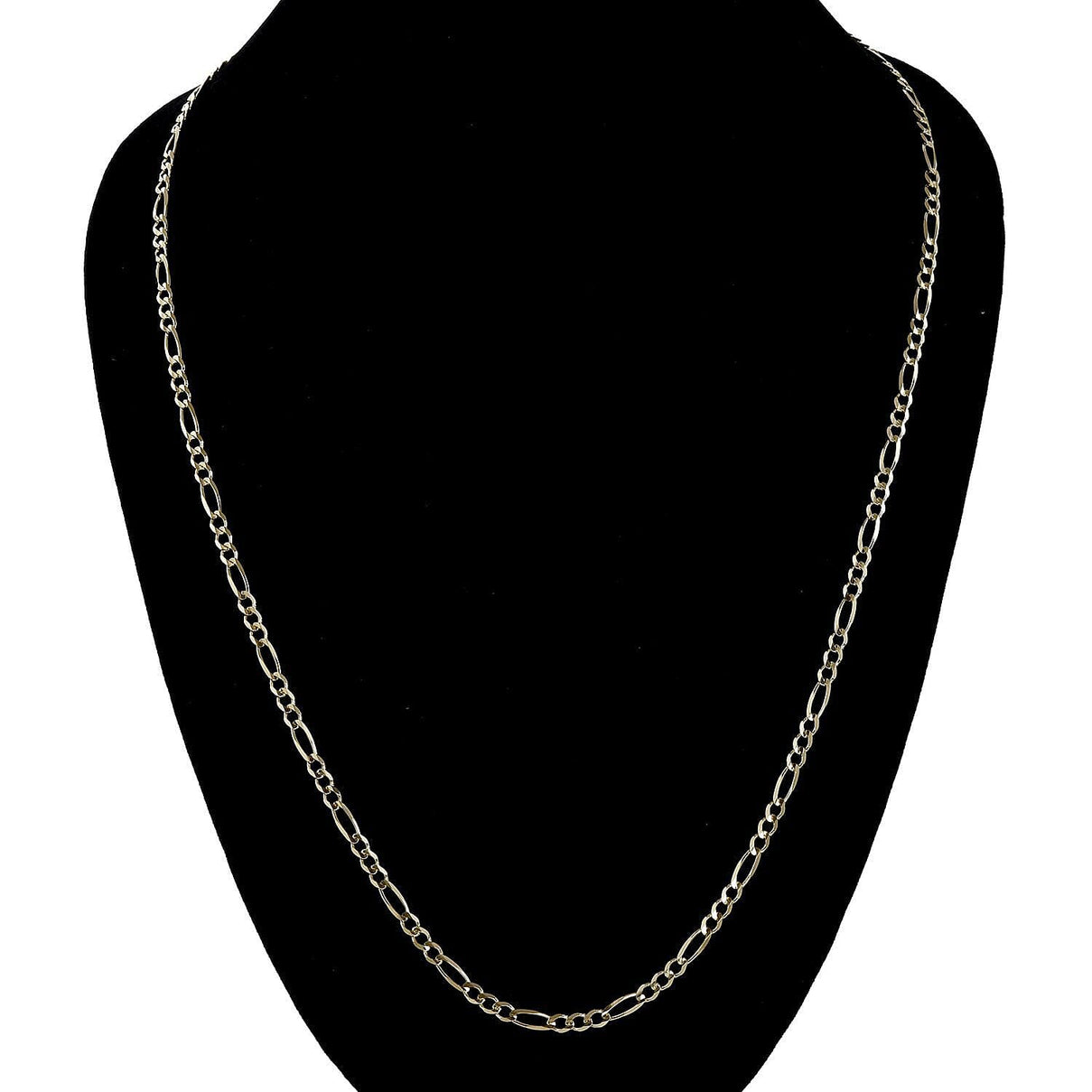 One Time Closeout - 9K Yellow Gold Figaro Necklace (Size - 30), Gold Wt. 12.58 Gms. 7325260 2