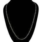 One Time Closeout - 9K Yellow Gold Figaro Necklace (Size - 30), Gold Wt. 12.58 Gms.