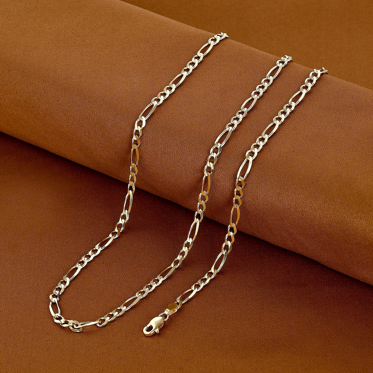 One Time Closeout - 9K Yellow Gold Figaro Necklace (Size - 30), Gold Wt. 12.58 Gms. 7325260 3
