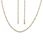 One Time Closeout - 9K Yellow Gold Figaro Necklace (Size - 30), Gold Wt. 12.58 Gms.