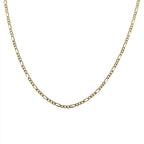 One Time Closeout - 9K Yellow Gold Figaro Necklace (Size - 30), Gold Wt. 12.58 Gms.