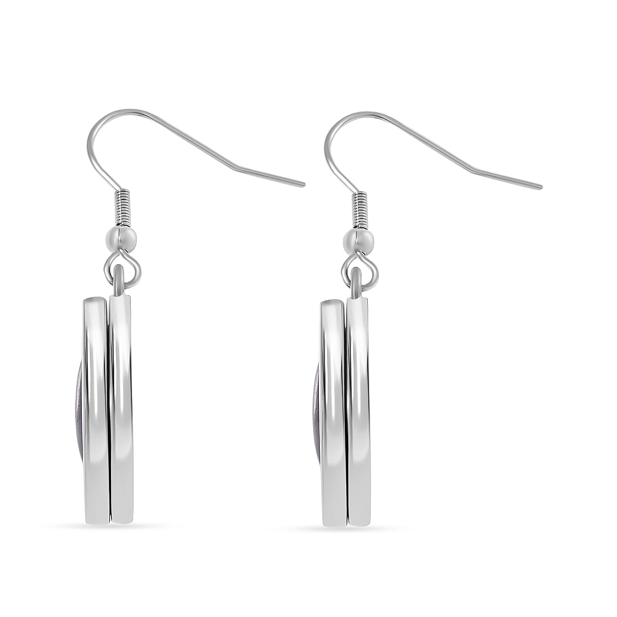One Time Closeout Deal - Solitaire Drop Earrings with Interchangeable 7 Gemstones - Lapis, Coral, Malachite, Tiger Eye, Howlite, Shungite and Rose quartz 7784382 6