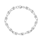 One Time Closeout Deal - Sterling Silver Industrial Bracelet (Size 7.5)