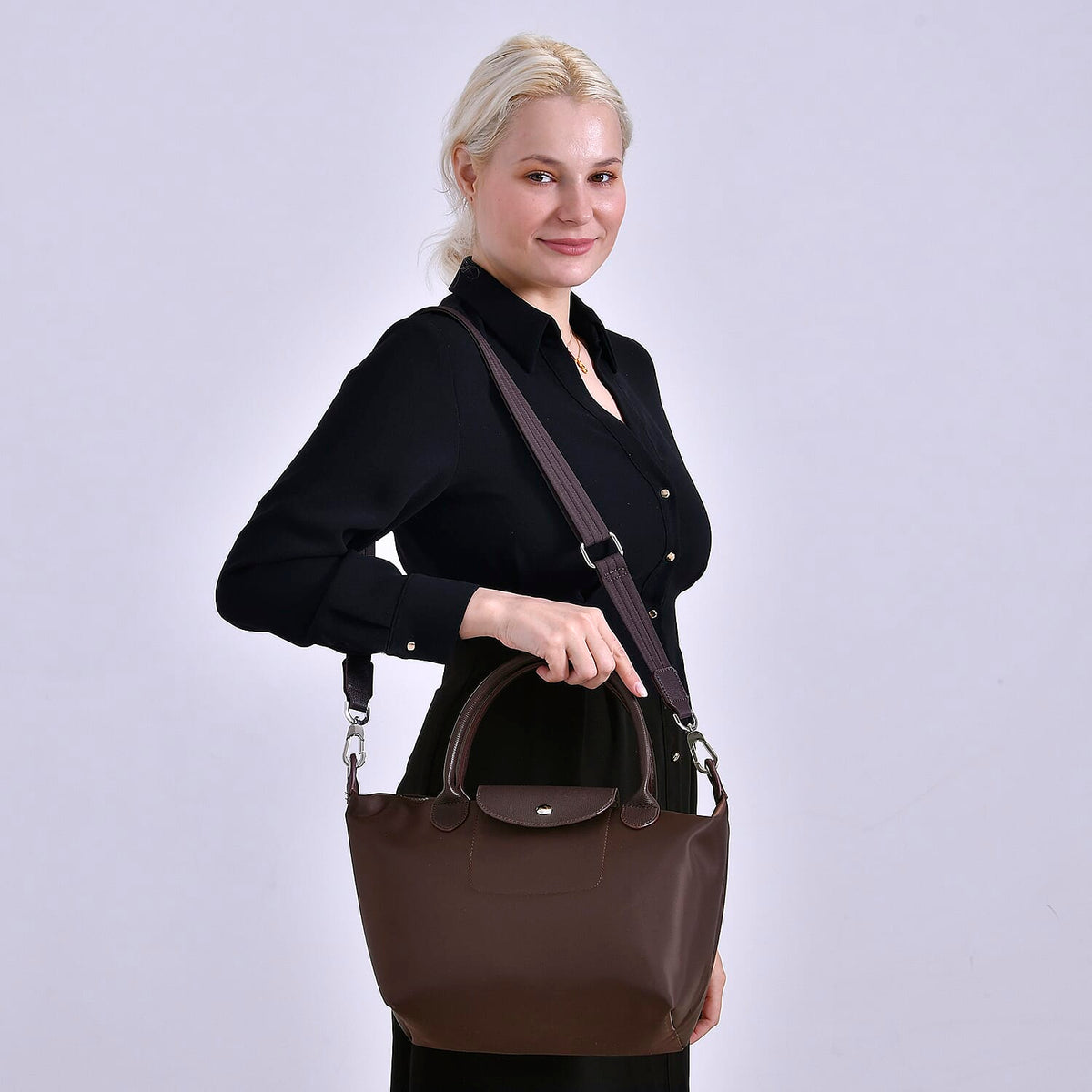 One Time Closeout- Designer Inspired Tote Bag (Size 38x15x24 cm) - Brown V32667114 2