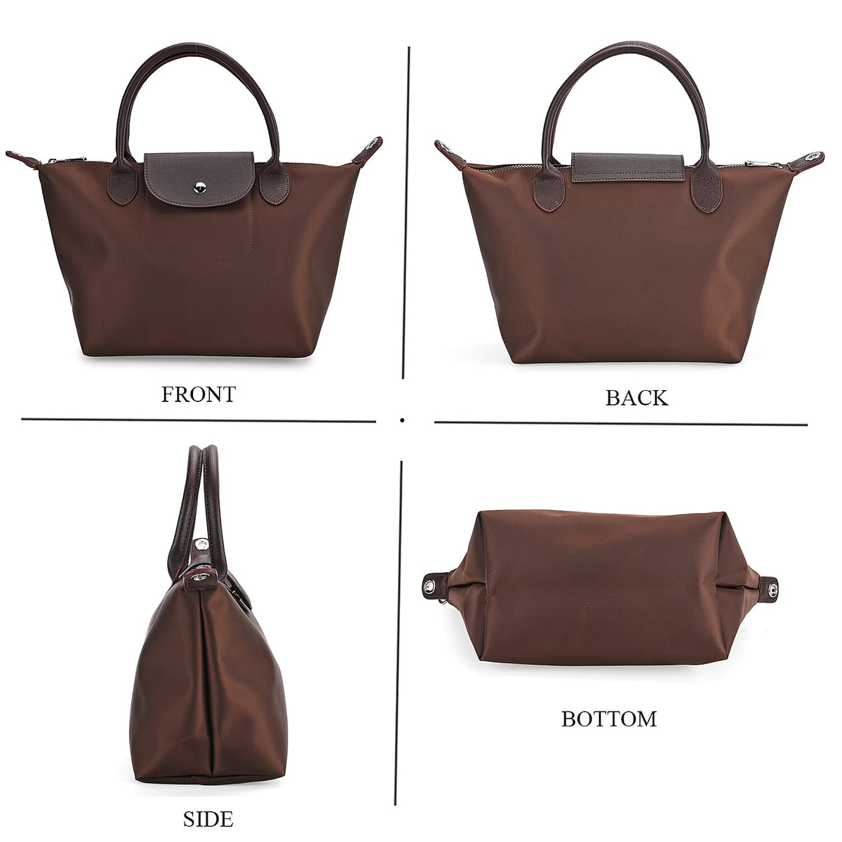 One Time Closeout- Designer Inspired Tote Bag (Size 38x15x24 cm) - Brown V32667114 4