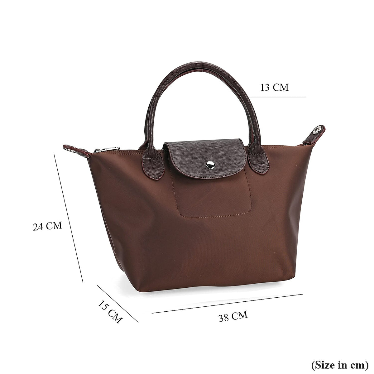 One Time Closeout- Designer Inspired Tote Bag (Size 38x15x24 cm) - Brown V32667114 7