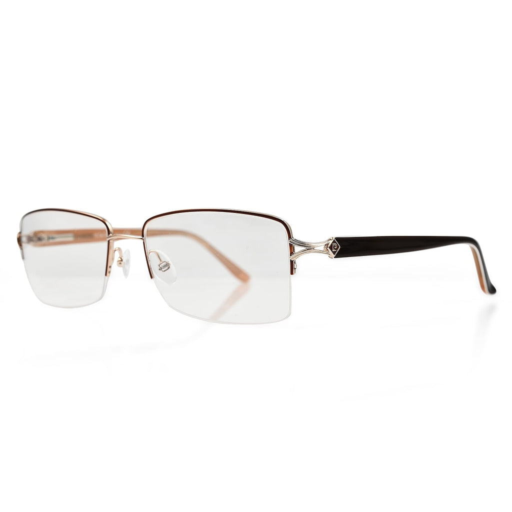 One Time Closeout - Limited Edition Crystal Studded Pierre Cardin Reading Glasses - (Power - 4) - Gold Black
