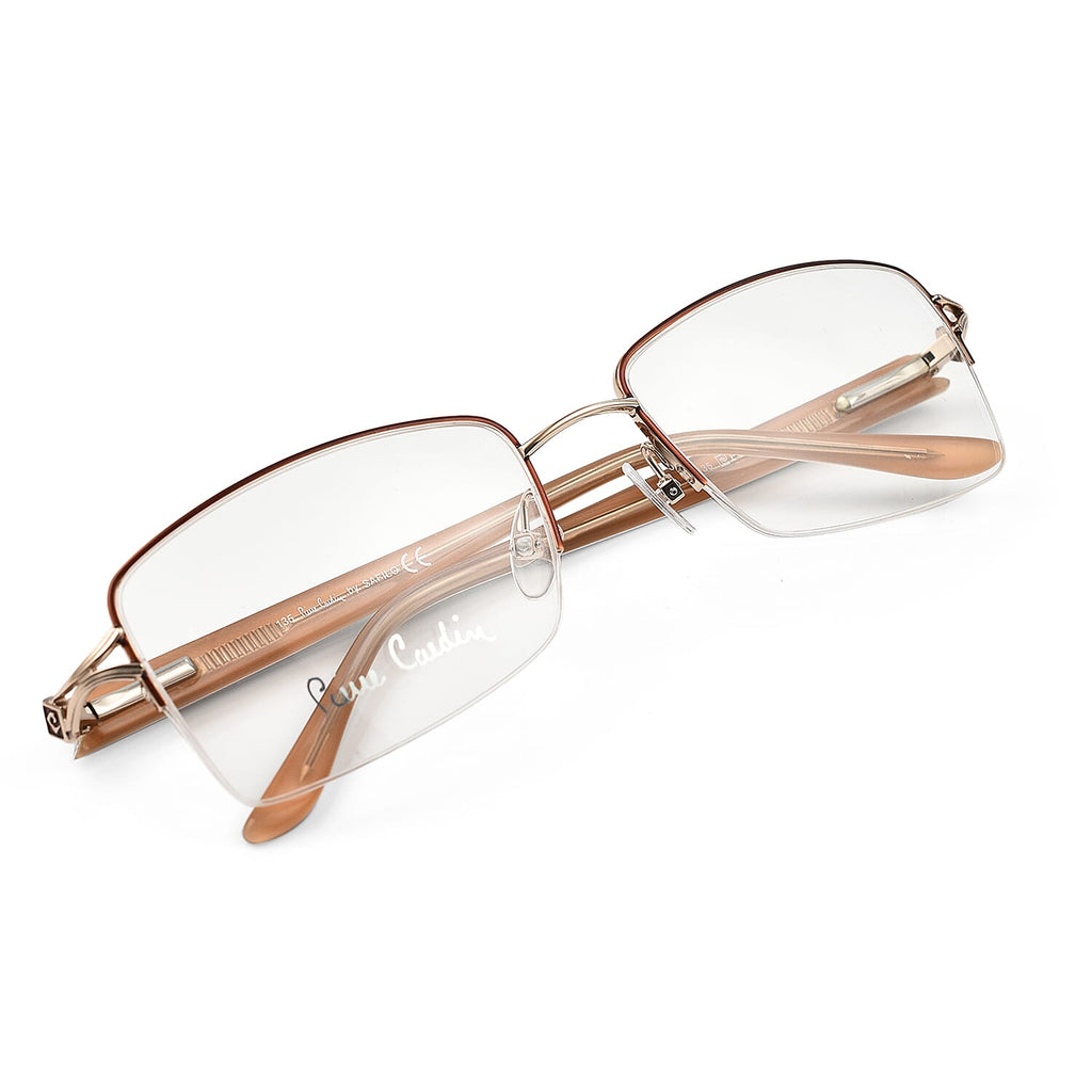 One Time Closeout - Limited Edition Crystal Studded Pierre Cardin Reading Glasses - (Power - 4) - Gold Black