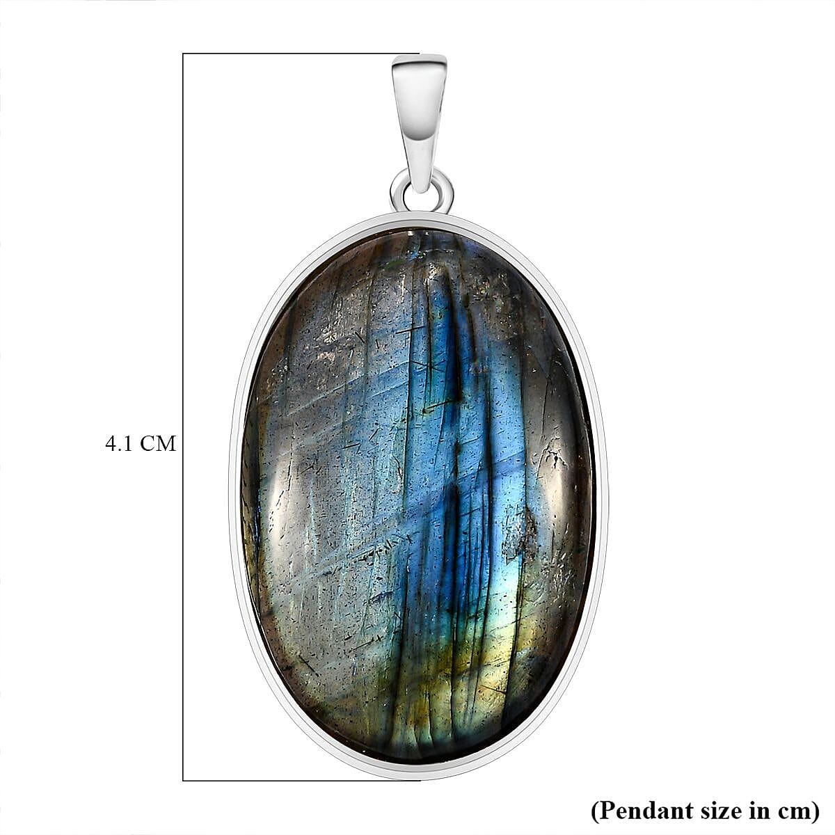 One Time Deal- Malagasy Labradorite Solitaire Pendant in Sterling Silver 32.95 Ct. 8942138 6