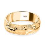 18K Yellow Gold Plated Sterling Silver Band Ring