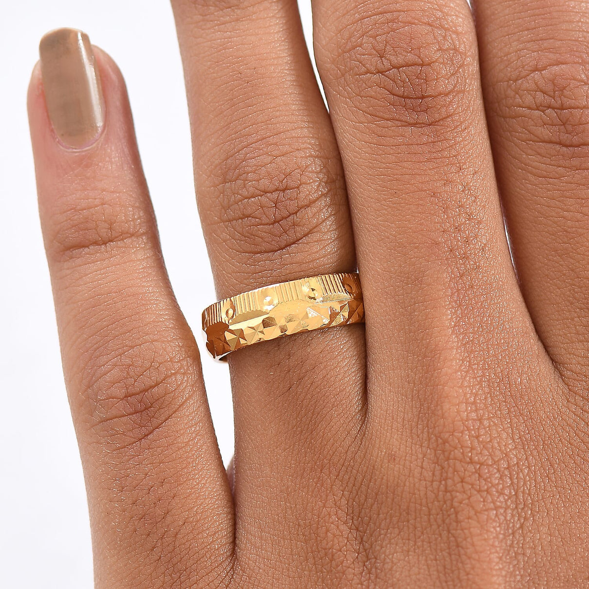 18K Yellow Gold Plated Sterling Silver Band Ring 8282949 3