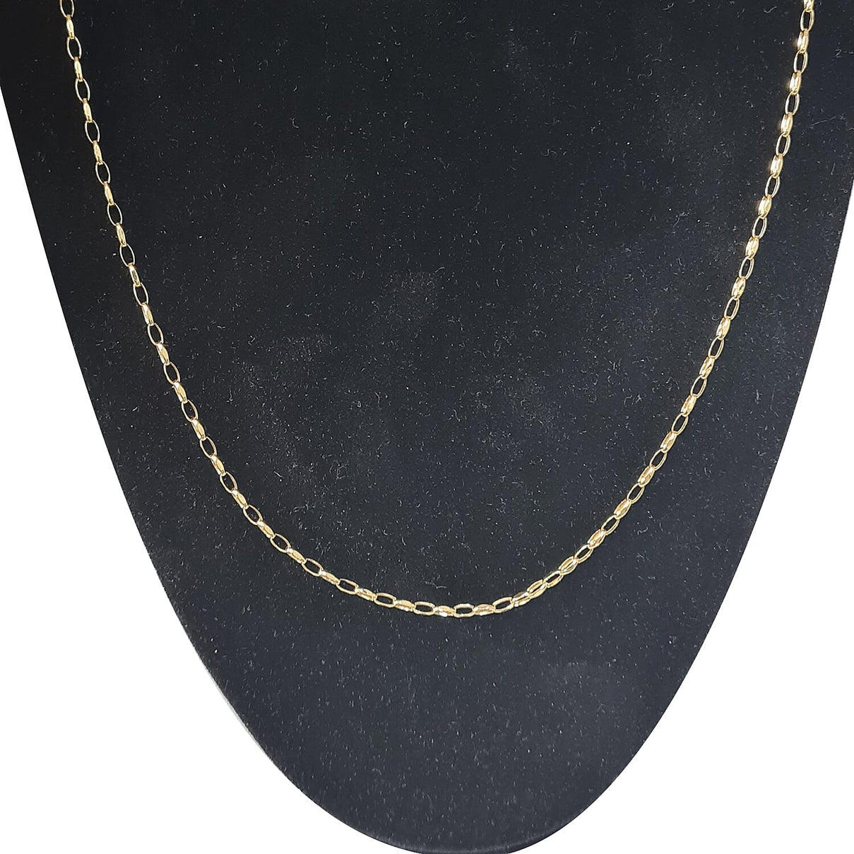 9K Yellow Gold 2MM Oval-Cut Belcher Necklace with Spring Clasp 24 Inch 8518987 0