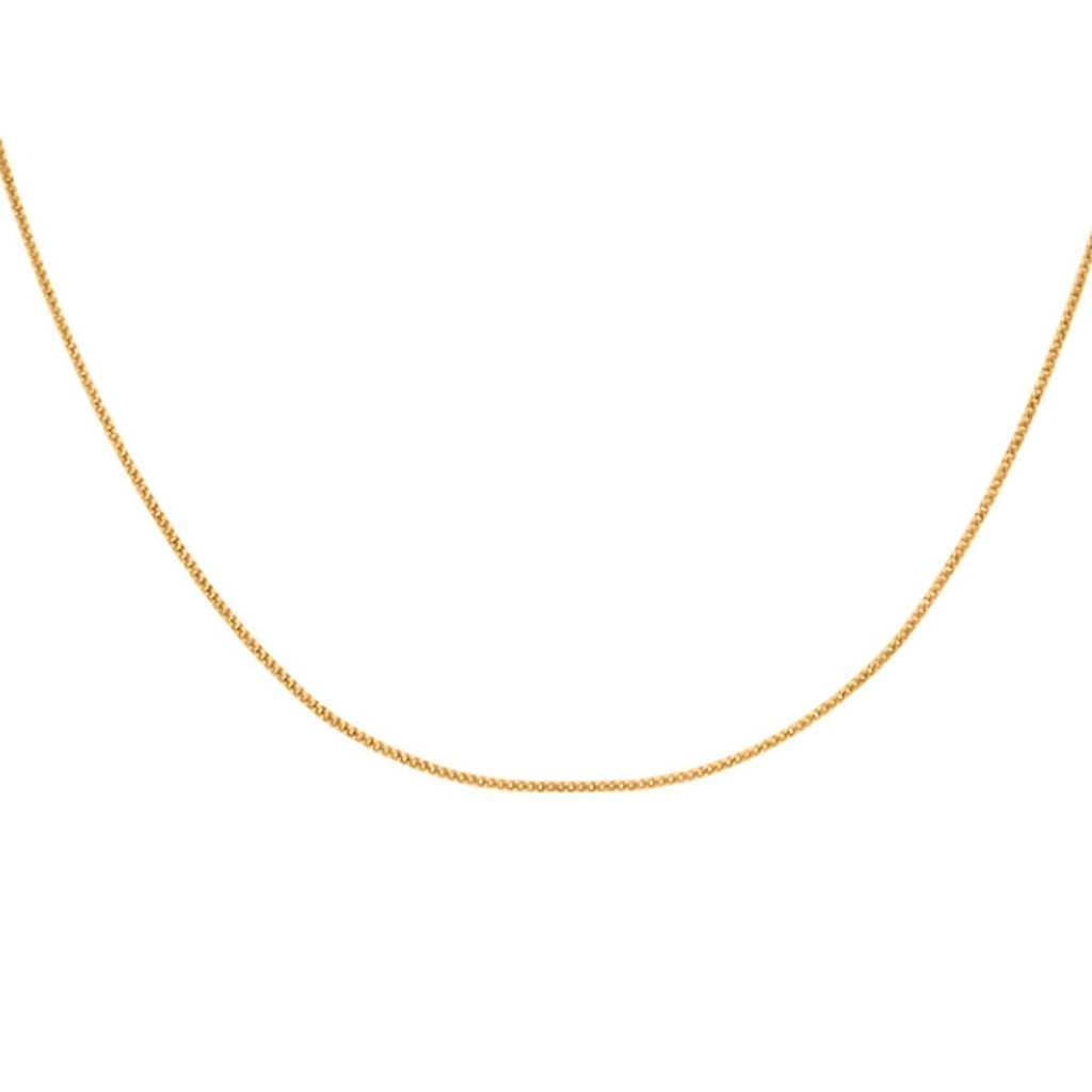 One Time Deal - 9K Yellow Gold Diamond Cut Curb Necklace (Size - 18) with Spring Ring Clasp