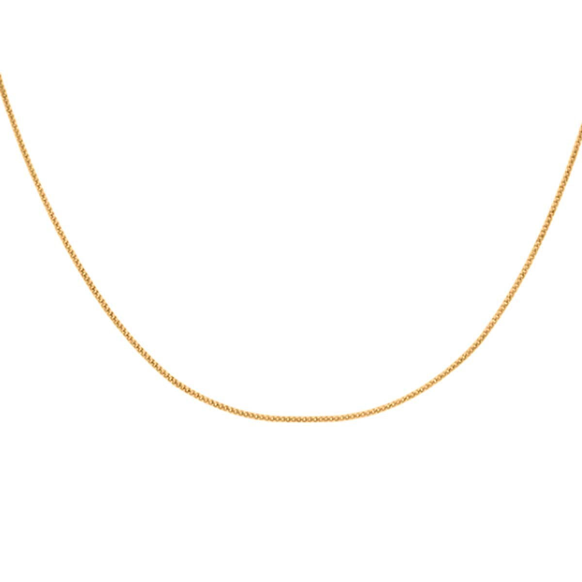 One Time Deal - 9K Yellow Gold Diamond Cut Curb Necklace (Size - 18) with Spring Ring Clasp 8071966 0