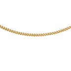 One Time Deal - 9K Yellow Gold Diamond Cut Curb Necklace (Size - 18) with Spring Ring Clasp