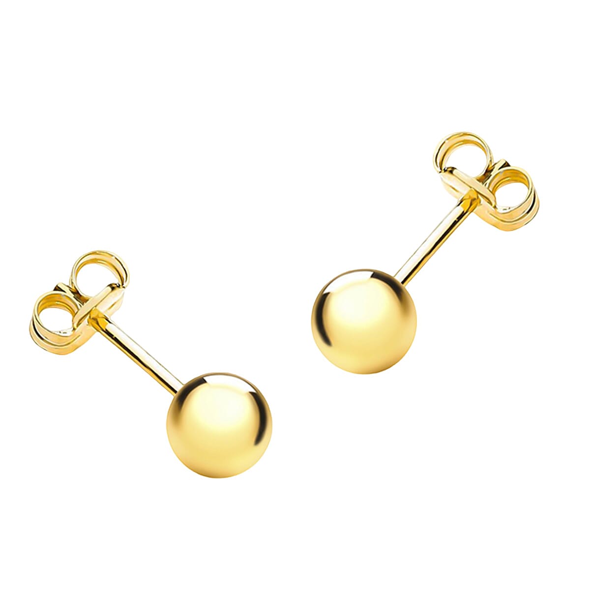 One Time Deal - 9K Yellow Gold Ball Earring with Push Back 8189561 0
