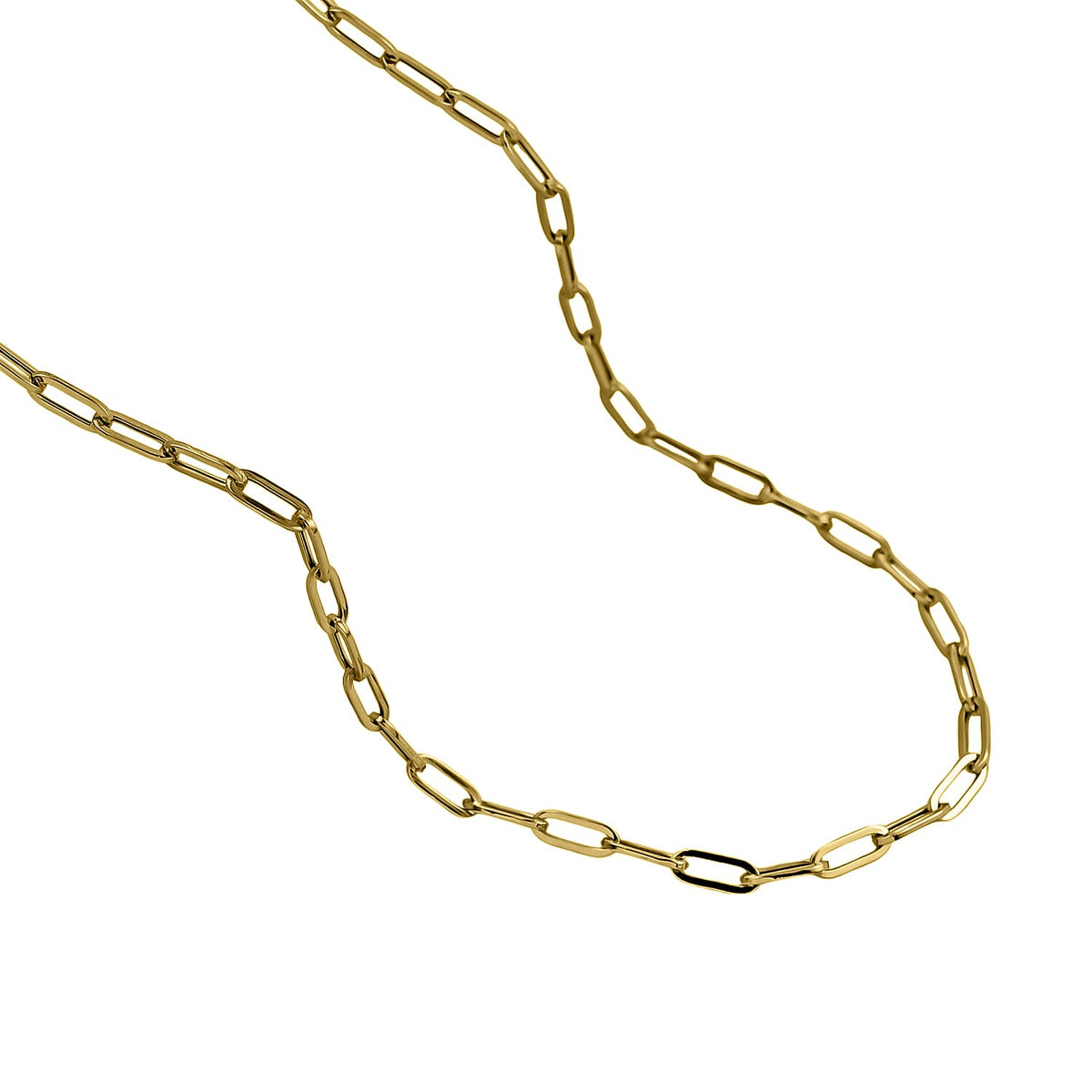 One Time Deal- 9K Yellow Gold Paperclip Necklace (Size - 19) 7565119 0