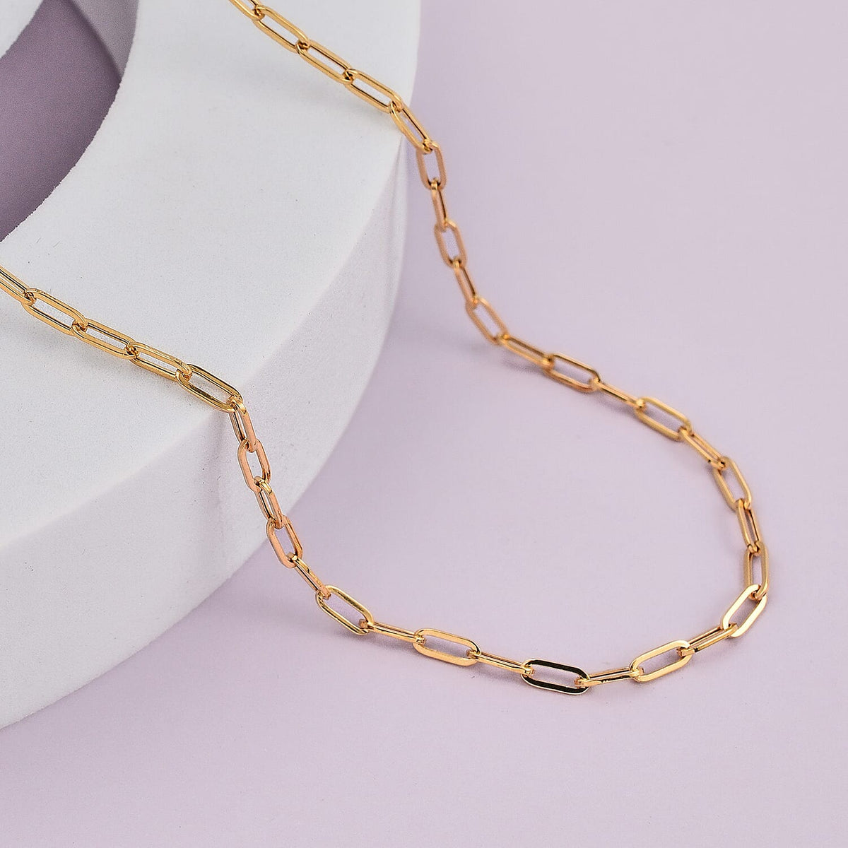 One Time Deal- 9K Yellow Gold Paperclip Necklace (Size - 19) 7565119 1