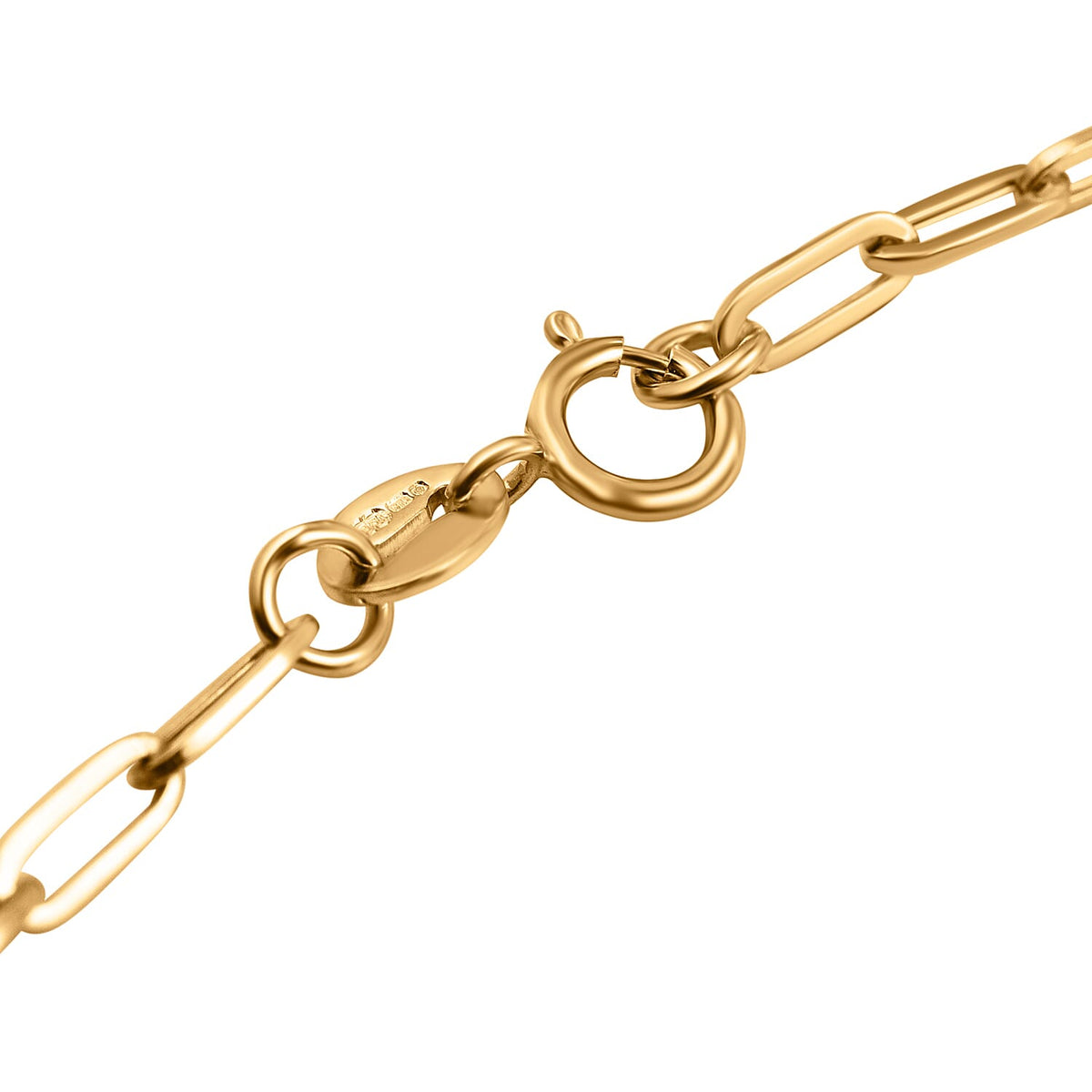One Time Deal- 9K Yellow Gold Paperclip Necklace (Size - 19) 7565119 2