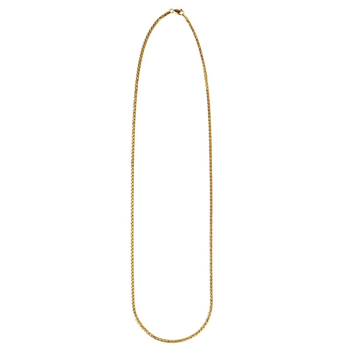 9K Yellow Gold 2.1MM SPIGA Necklace with Lobster Clasp 20 Inch 8156113 2