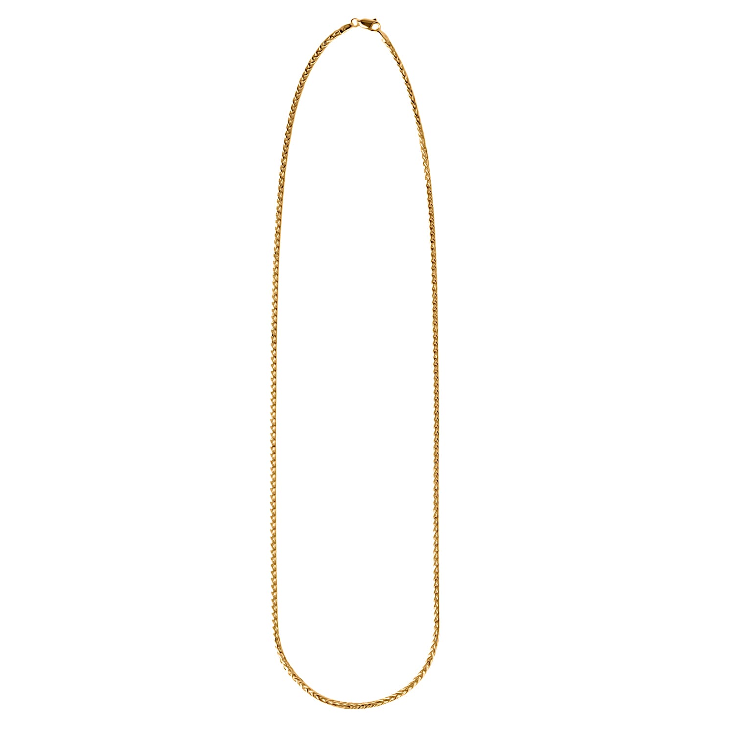 9K Yellow Gold 2.1MM SPIGA Necklace with Lobster Clasp 20 Inch 8156113 2