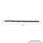 Amethyst Beads Bracelet (Size - 7.5) in Sterling Silver 25.50 Ct.